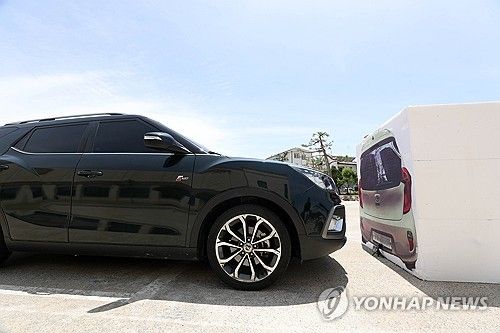 강릉 급발진 의심 사고 AEB 기능 재연시험