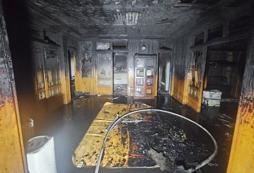 화재로 탄 제주 단독주택