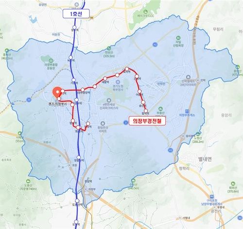 서울시∼의정부시 도시철도 노선 현황