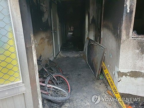 60대 기초생활수급자가 화재로 숨진 전주 다가구주택