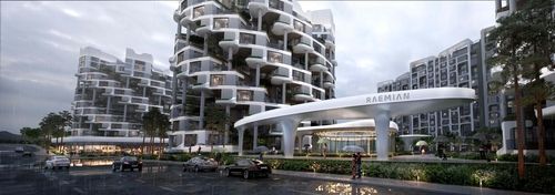 래미안 글로우힐즈 한남 원형 타워의 '플로랄 리프 게이트'