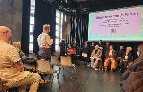 韓원폭피해자, 노르웨이 고교생들에 증언