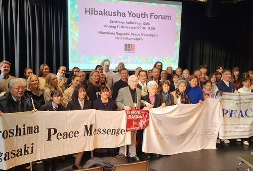 韓원폭피해자, 노르웨이 고교생들에 증언