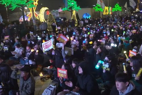 광주 동구 5·18민주광장에서 열린 시국성회