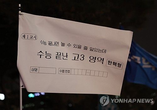 촛불집회에 등장한 깃발