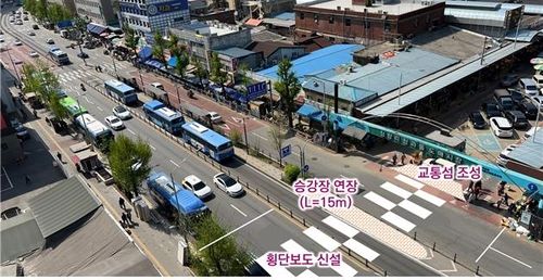 청량리청과물시장-버스정류소 잇는 횡단보도