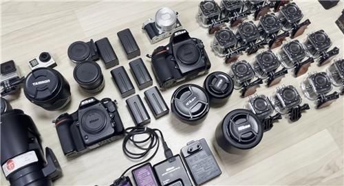 A씨가 촬영에 동원한 카메라 장비