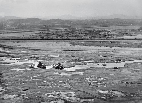 개발이 시작되기 전 잠실 지구. 1974년 [송파구청 제공]