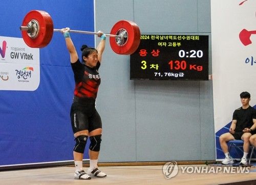 전희수, 역도 여자 76㎏급 한국 학생 신기록