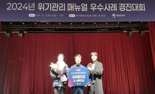 2024년 위기관리 매뉴얼 우수사례 경진대회 국무총리상 수상