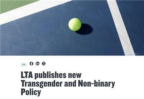트랜스젠더 여성의 대회 출전 금지한 영국테니스협회