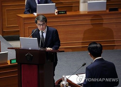 답변하는 노태악 중앙선거관리위원장