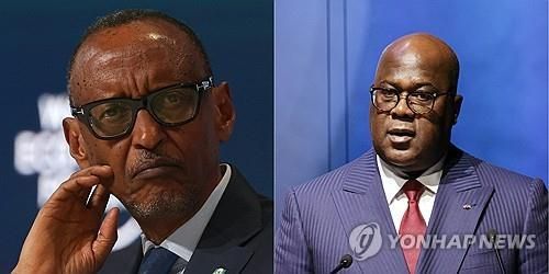 폴 카가메(왼쪽) 르완다 대통령과 펠릭스 치세케디(오른쪽) 민주콩고 대통령