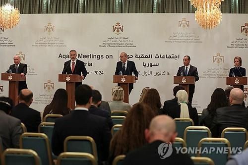 아랍 주요국과 튀르키예·EU 외무장관 공동 기자회견