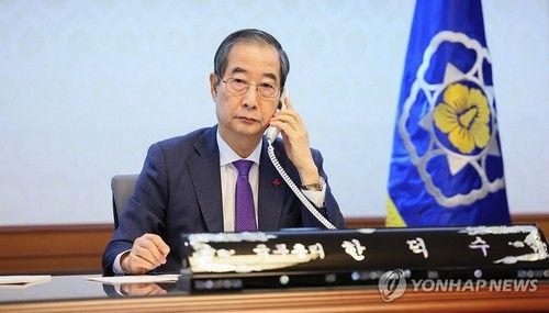 한덕수 대통령 권한대행, 바이든 미국 대통령과 통화