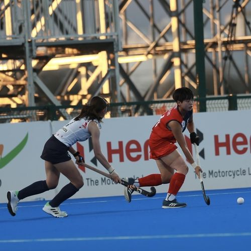 한국과 일본의 경기 모습. 