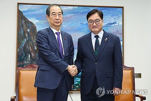 한덕수 권한대행, 우원식 국회의장 예방