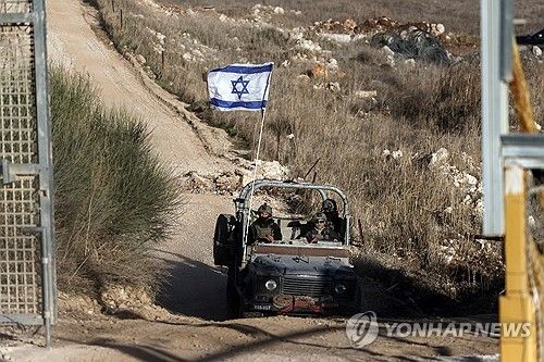 골란고원 비무장지대에서 돌아오는 이스라엘 군인