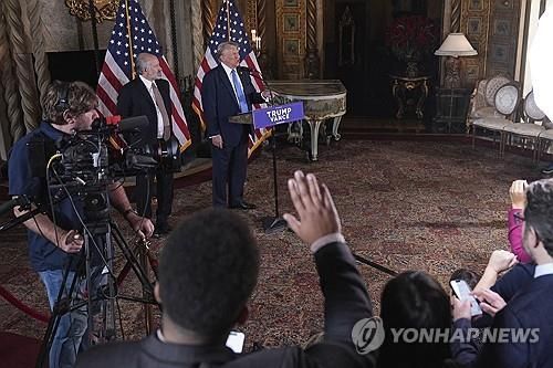 대통령 당선 후 첫 기자회견 하는 도널드 트럼프 미국 대통령 당선인