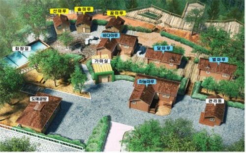 금련산청소년수련원 숲속 통나무집 위치도