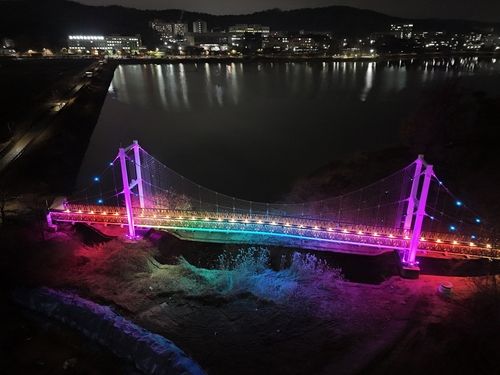 천수교 미디어파사드 조명 시설