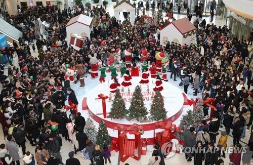 타임스퀘어, 크리스마스 '흥겨운 캐럴 공연'