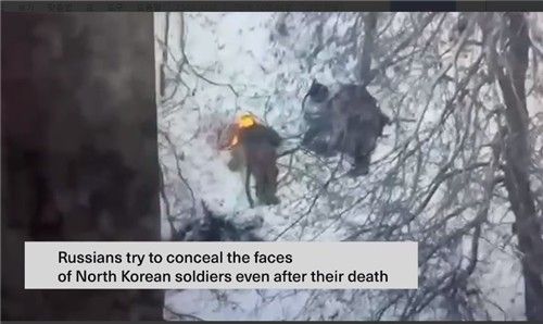 젤렌스키가 공개한 북한군 추정 영상
