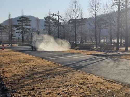 예산황새공원 방역