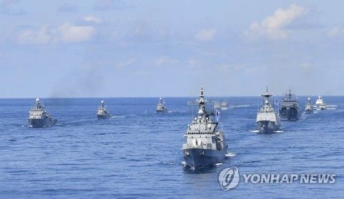 동해에서 열린 영토수호훈련