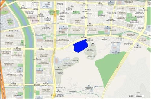 성남 야탑동 일원 토지거래 허가구역 지정 위치도 