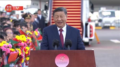 18일 마카오에 도착해 연설하는 시진핑 중국 국가주석