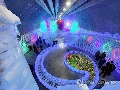 지난해 화천산천어축제 얼음조각광장 