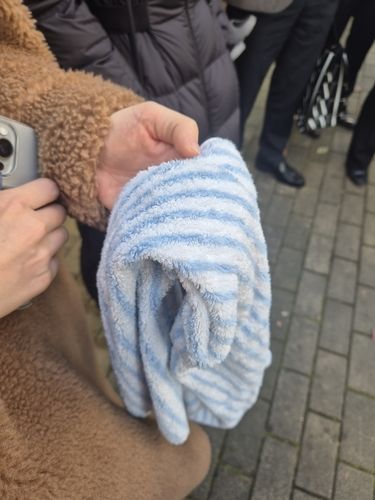 대피 중 사용한 젖은 수건