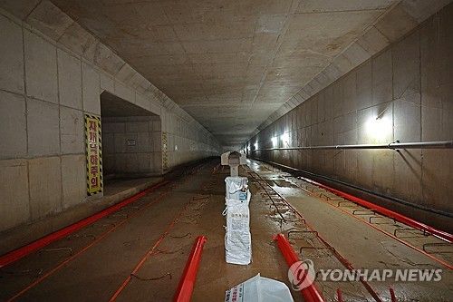 내부공사 마무리 된 광주 도시철도 2호선 공사 현장