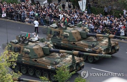 K-9 자주포, 건군 76주년 국군의날 시가행진