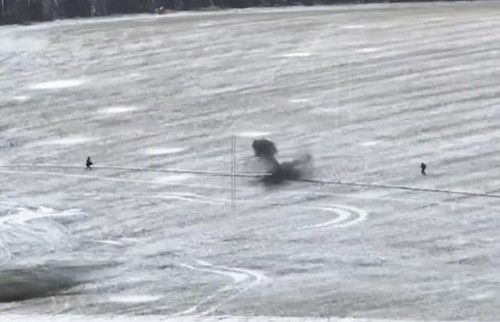 드론 공격받는 북한 병사들