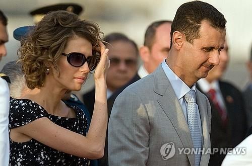 바샤르 알아사드 전 시리아 대통령과 그 부인 아스마 알아사드