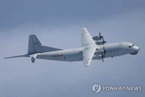 대만 주변 공역에서 포착된 중국 군용기