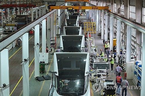 중국의 전기차 공장 모습