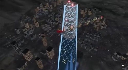 롯데월드타워 지나는 산타