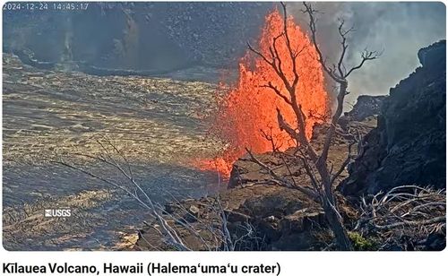 24일(현지시간) 킬라우에아 화산의 분출 영상 