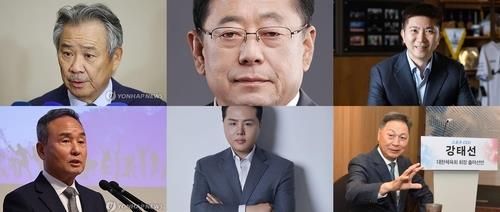 제42대 대한체육회장 후보 등록을 마친 6명의 후보들