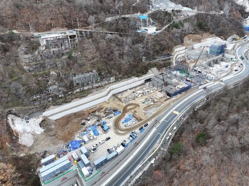 상동읍 선광공장 건립 현장 