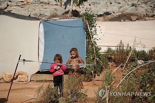 시리아 난민 캠프 주민