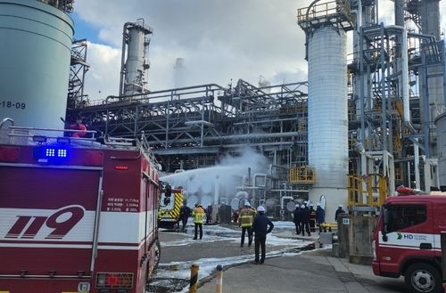 불이 난 현대오일뱅크 대산 공장