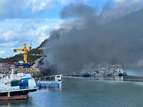 화재가 난 선박