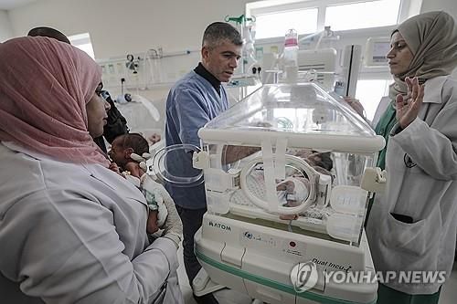 가자지구 한 병원의 신생아 병동 모습