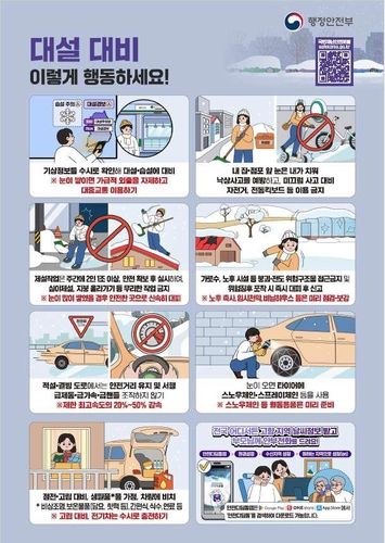 대설 대비 국민행동요령 포스터