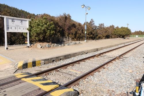 화본역에 남겨진 선로