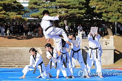 한체대 태권도 시범단의 '위대한 태권도' 공연